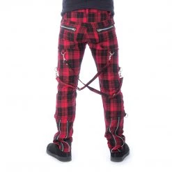 Chemical Black Etienne Pants - Red Tartan