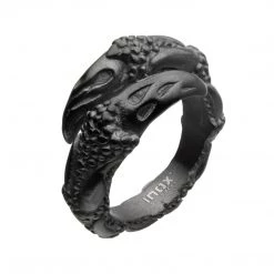 INOX Steel & Black Plated Oxidized Claw Ring Men's Stuff