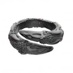 INOX Steel & Black Plated Oxidized Claw Ring Men's Stuff