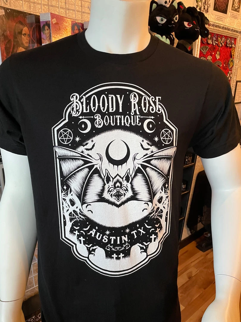 Bloody Rose Boutique Men's Stuff Bloody Rose Bat - Unisex T-Shirt 4 Bloody Rose Boutique Men's Stuff Bloody Rose Bat - Unisex T-Shirt