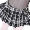 Lip Service World's End Pleated Mini Skirt - B&W Plaid