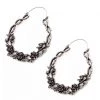 BodyVibe Oxidized Rose Vine Plug Hoops