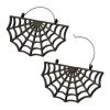 BodyVibe Gunmetal Plated Spider Web Plug Hoop