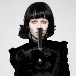 Punk Rave Accessories Gothic Fabric Rivet Fan