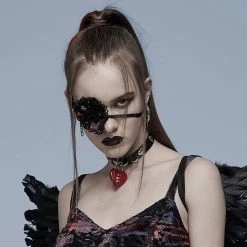 Punk Rave Women's Stuff Gothic Heart Skull Lace Eye Patch