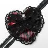 Punk Rave Women's Stuff Gothic Heart Skull Lace Eye Patch