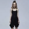 Punk Rave Punk Strappy Ripped Irregular Slip Dress