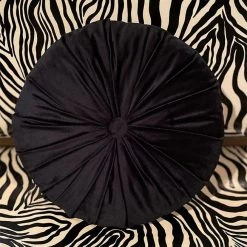 Sourpuss Tufted Velvet Pillow - Black Gift Ideas