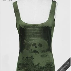 Punk Rave Green Watercolor Top